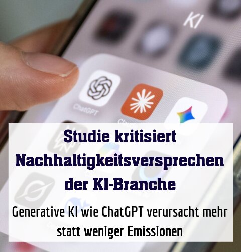 Generative KI wie ChatGPT verursacht mehr statt weniger Emissionen