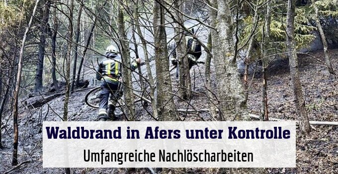 Umfangreiche Nachlöscharbeiten