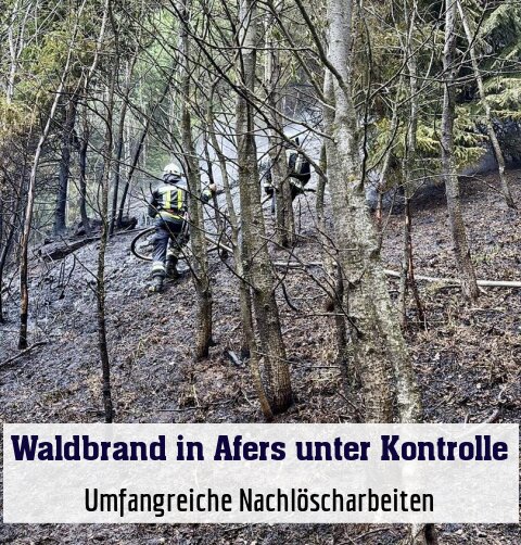 Umfangreiche Nachlöscharbeiten