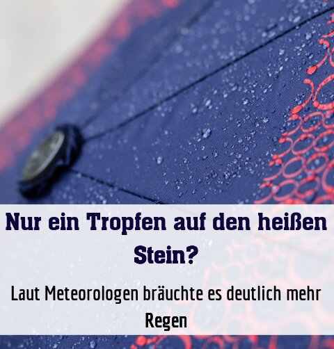 Laut Meteorologen bräuchte es deutlich mehr Regen
