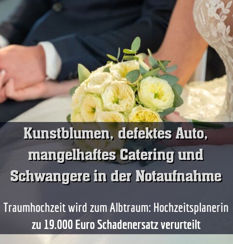Traumhochzeit als Albtraum: Hochzeitsplanerin zu 19.000 Euro Schadenersatz verurteilt