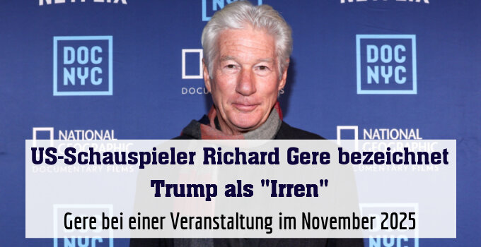 Gere bei einer Veranstaltung im November 2025