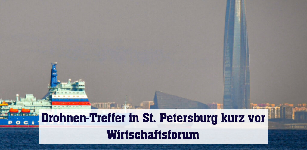 Drohnentreffer in russischer Metropole St. Petersburg (Illustration)
