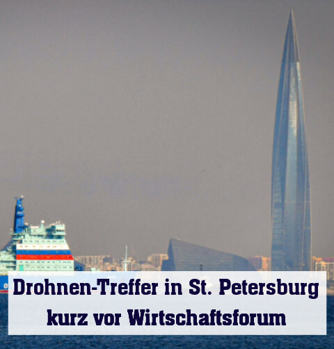 Drohnentreffer in russischer Metropole St. Petersburg (Illustration)