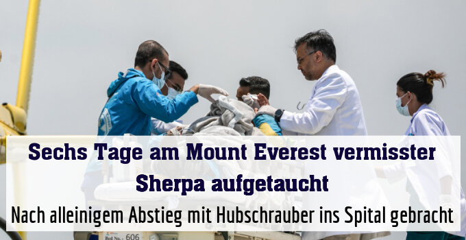 Nach alleinigem Abstieg mit Hubschrauber ins Spital gebracht
