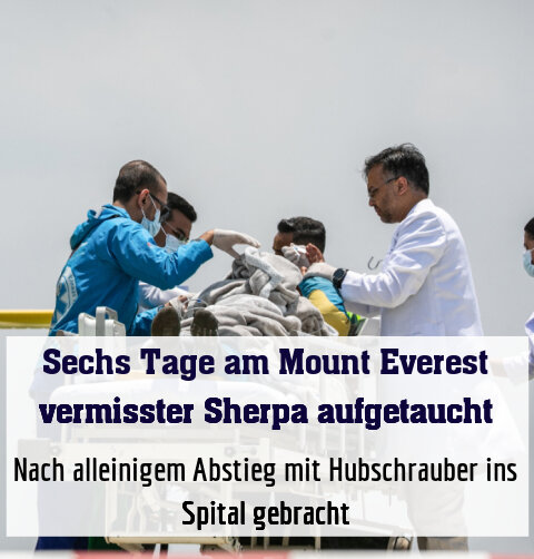 Nach alleinigem Abstieg mit Hubschrauber ins Spital gebracht
