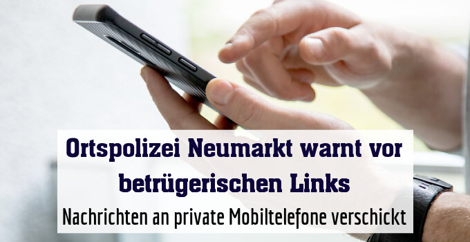 Nachrichten an private Mobiltelefone verschickt