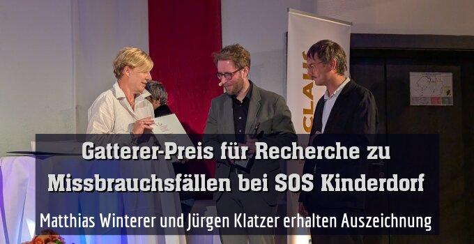 Matthias Winterer und Jürgen Klatzer erhalten Auszeichnung