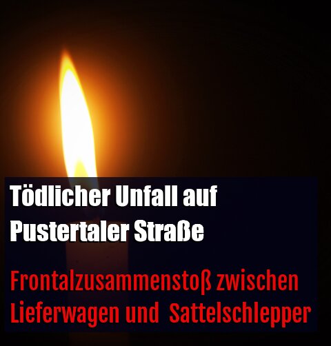 Frontalzusammenstoß zwischen Lieferwagen und  Sattelschlepper