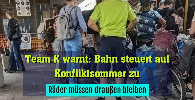 Räder müssen draußen bleiben