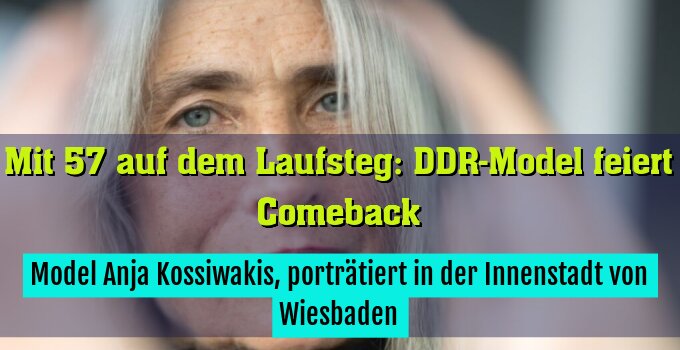 Model Anja Kossiwakis, porträtiert in der Innenstadt von Wiesbaden