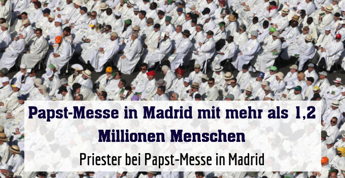 Priester bei Papst-Messe in Madrid