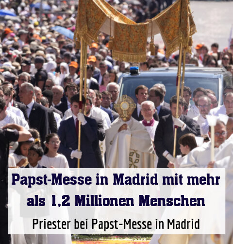 Papst Leo XIV. bei Fronleichnamsprozession in Madrid