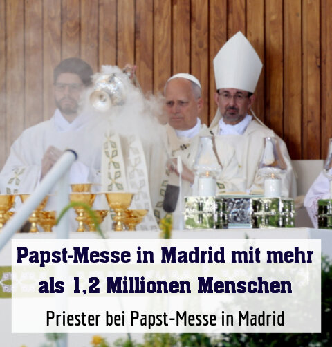 Papst-Messe in Madrid mit über einer Million Gläubigen