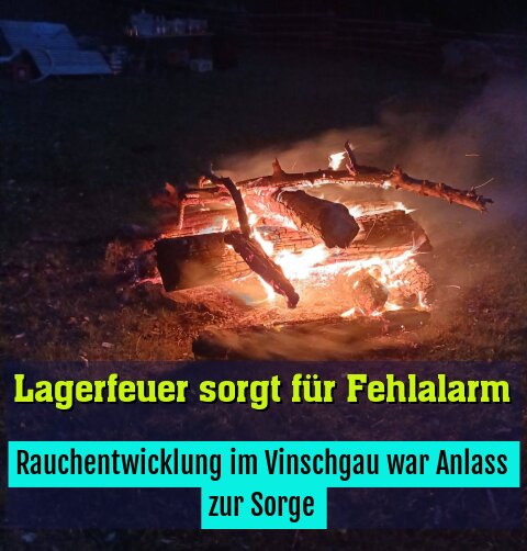 Rauchentwicklung im Vinschgau war Anlass zur Sorge