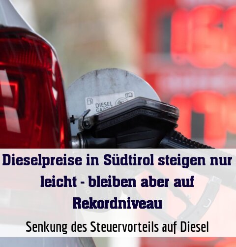 Senkung des Steuervorteils auf Diesel