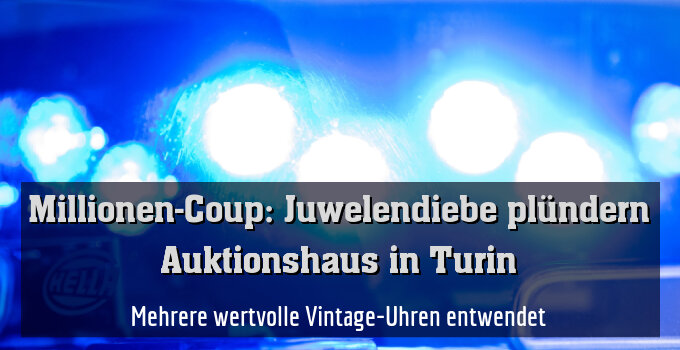 Mehrere wertvolle Vintage-Uhren entwendet