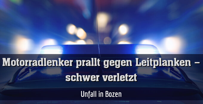 Unfall in Bozen