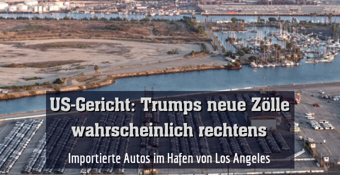 Importierte Autos im Hafen von Los Angeles