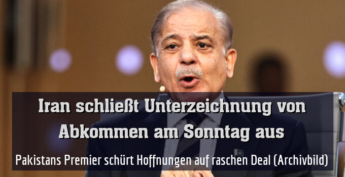 Pakistans Premier schürt Hoffnungen auf raschen Deal (Archivbild)