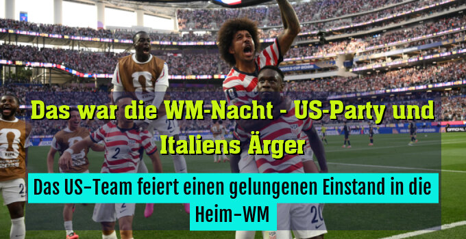 Das US-Team feiert einen gelungenen Einstand in die Heim-WM