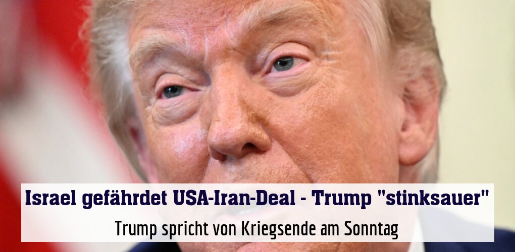 Trump spricht von Kriegsende am Sonntag