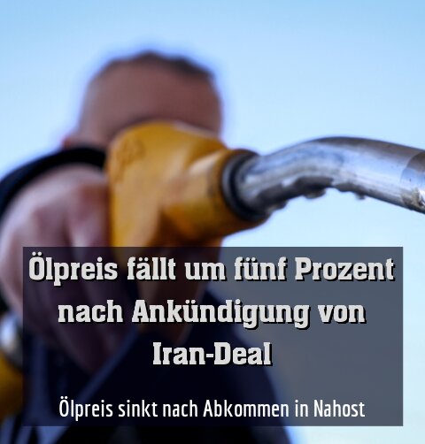 Ölpreis sinkt nach Abkommen in Nahost