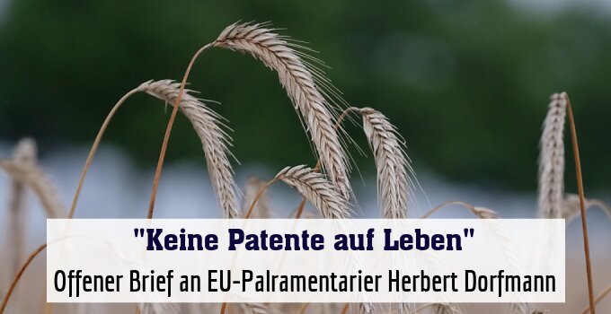 Offener Brief an EU-Palramentarier Herbert Dorfmann