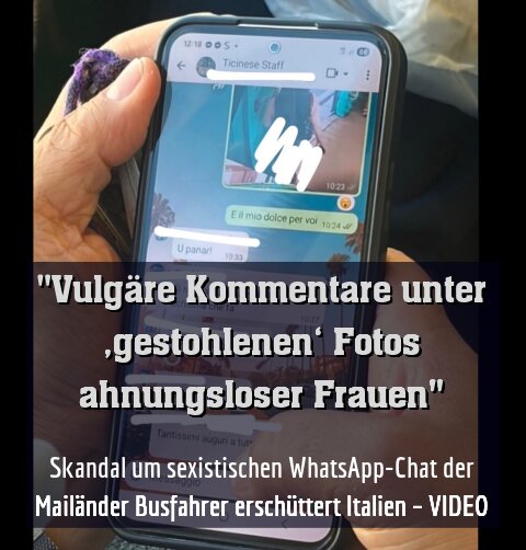 Skandal um sexistischen WhatsApp-Chat der Mailänder Busfahrer erschüttert Italien – VIDEO