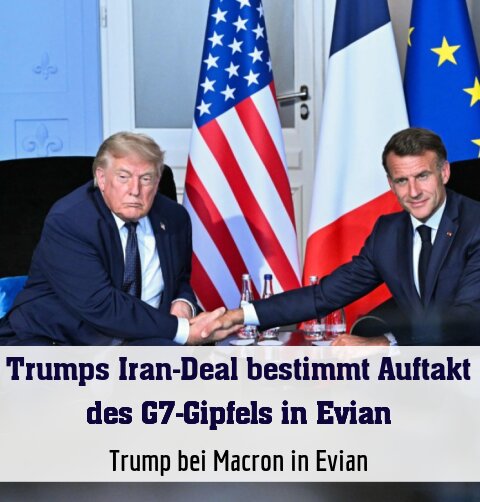 Trump bei Macron in Evian