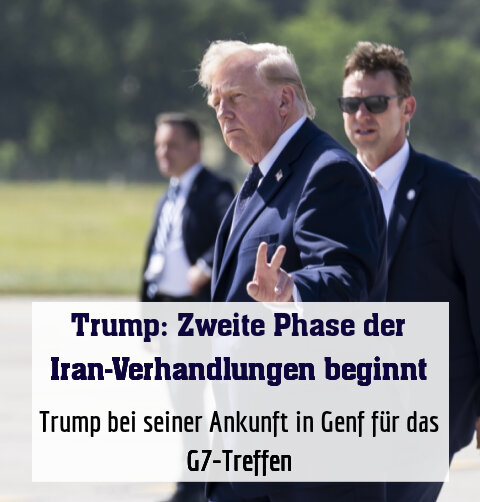 Trump bei seiner Ankunft in Genf für das G7-Treffen