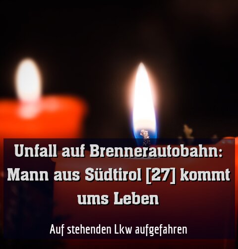 Auf stehenden Lkw aufgefahren