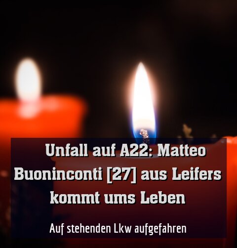 Auf stehenden Lkw aufgefahren