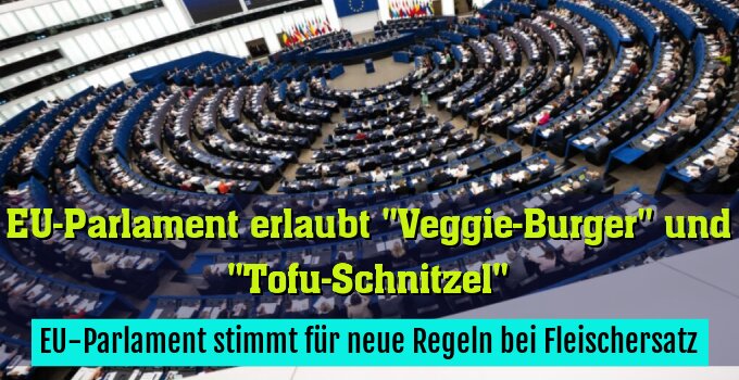 EU-Parlament stimmt für neue Regeln bei Fleischersatz