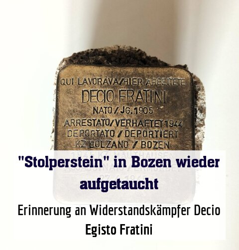 Erinnerung an Widerstandskämpfer Decio Egisto Fratini