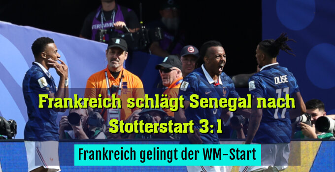 Frankreich gelingt der WM-Start
