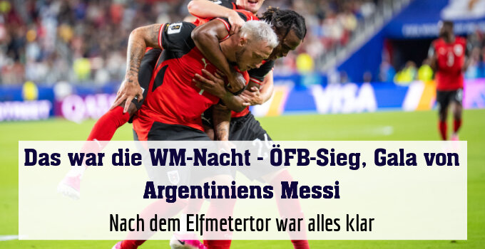 Nach dem Elfmetertor war alles klar