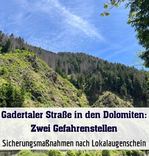 Sicherungsmaßnahmen nach Lokalaugenschein
