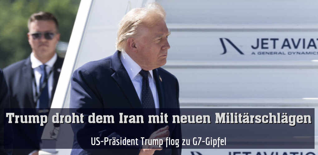 US-Präsident Trump flog zu G7-Gipfel