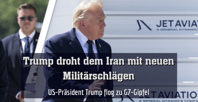 US-Präsident Trump flog zu G7-Gipfel