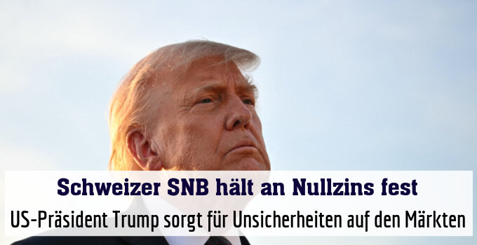 US-Präsident Trump sorgt für Unsicherheiten auf den Märkten