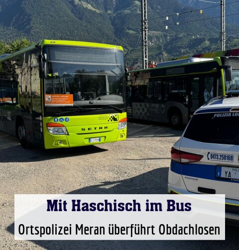 Ortspolizei Meran überführt Obdachlosen