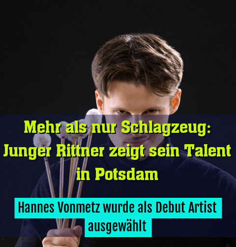 Hannes Vonmetz wurde als Debut Artist ausgewählt