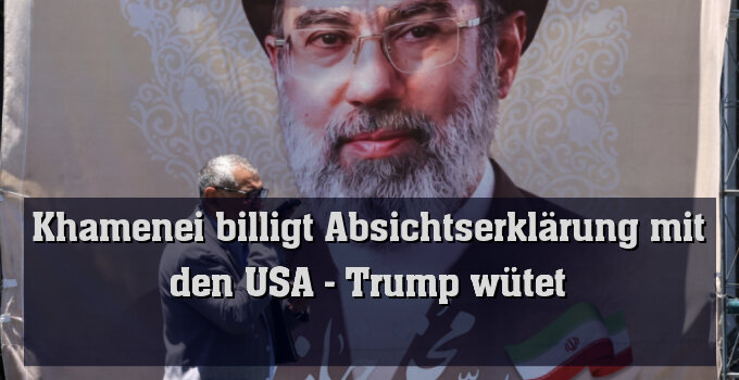 Irans geistliches Oberhaupt Mojtaba Khamenei auf Plakat in Teheran