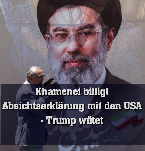 Irans geistliches Oberhaupt Mojtaba Khamenei auf Plakat in Teheran