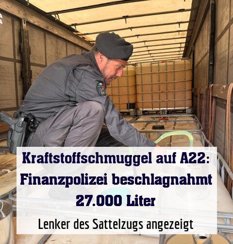 Lenker des Sattelzugs angezeigt