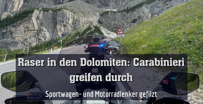 Sportwagen- und Motorradlenker gefilzt