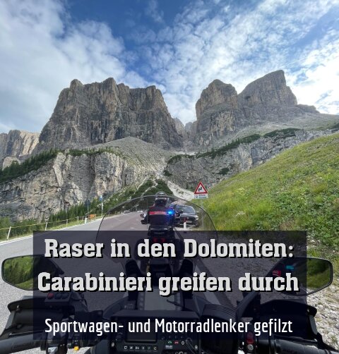 Sportwagen- und Motorradlenker gefilzt