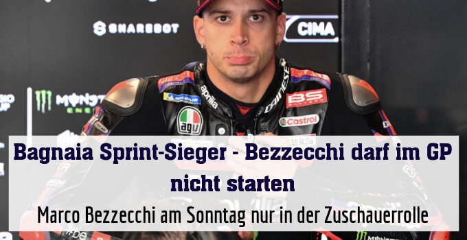 Marco Bezzecchi am Sonntag nur in der Zuschauerrolle
