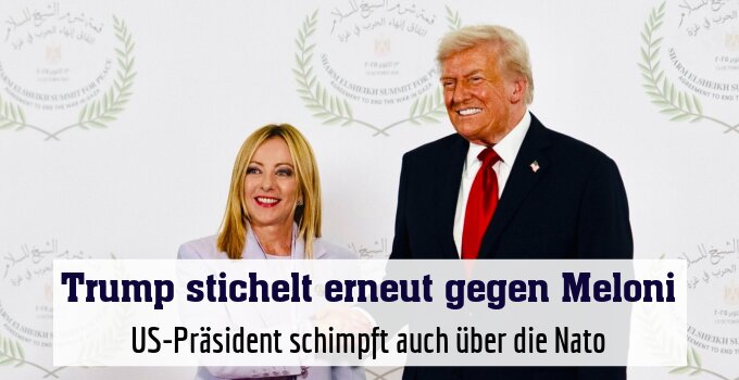 US-Präsident schimpft auch über die Nato